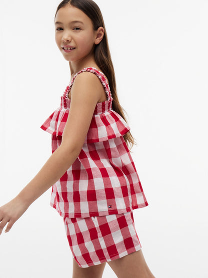 Tommy Hilfiger Kids' Gingham Top & Short Set