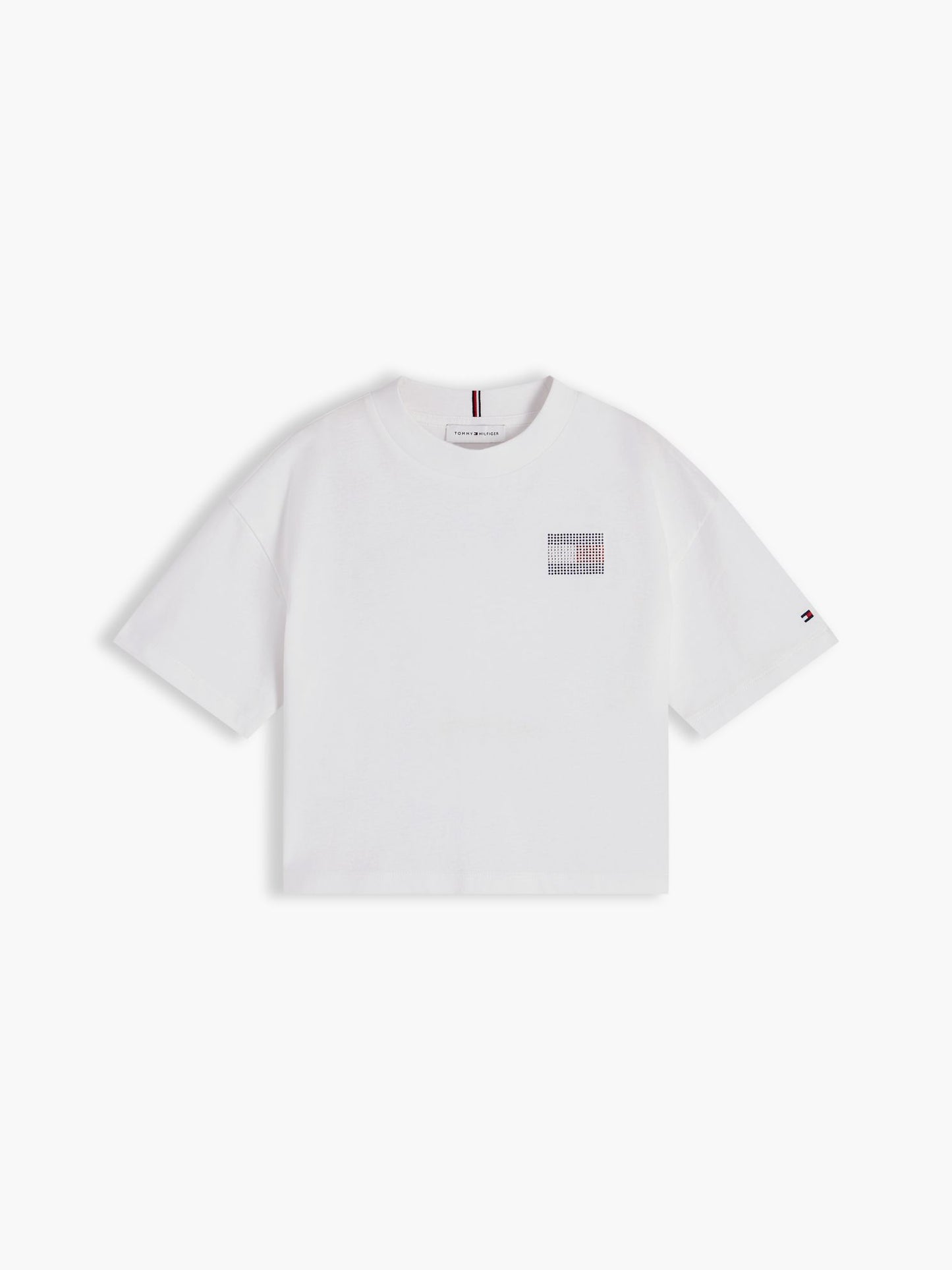 Tommy Hilfiger Kids' Tommy Logo Rhinestone Flag T-Shirt
