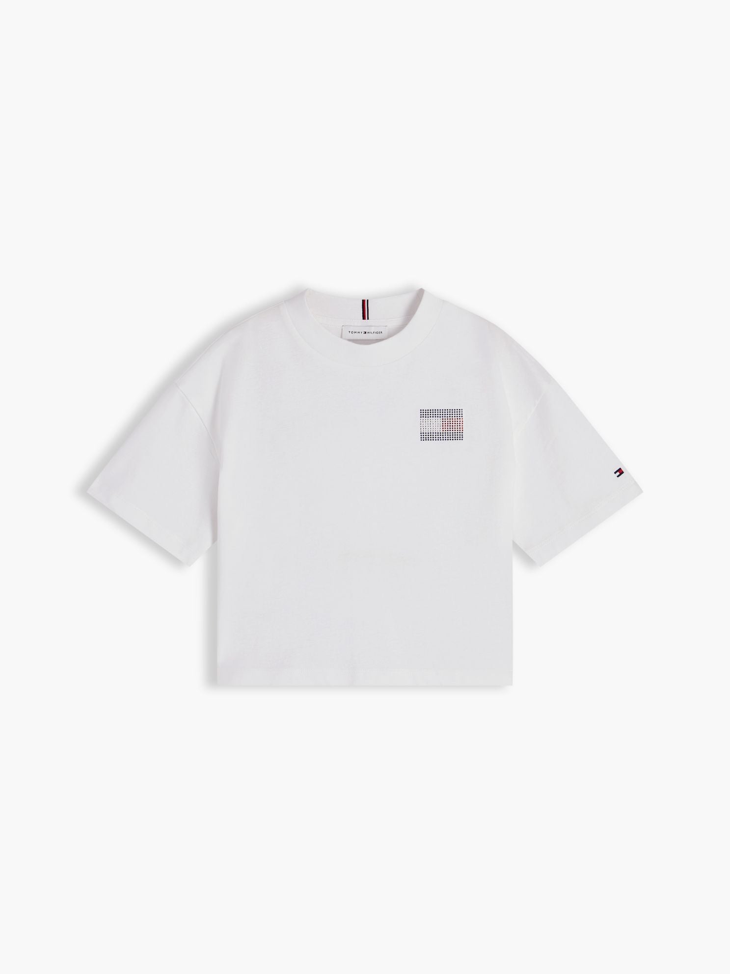 Tommy Hilfiger Kids' Tommy Logo Rhinestone Flag T-Shirt