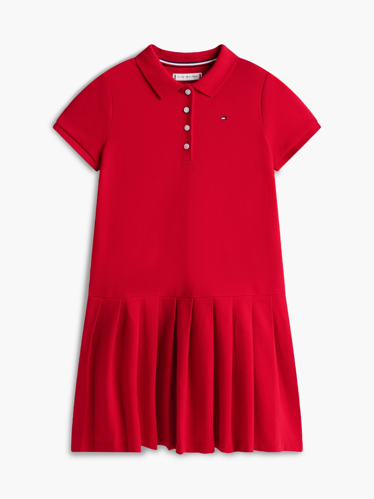 Tommy Hilfiger Kids' Pleated Stretch Polo Dress