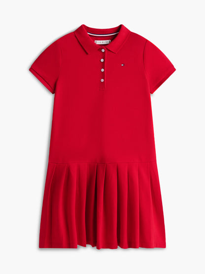 Tommy Hilfiger Kids' Pleated Stretch Polo Dress