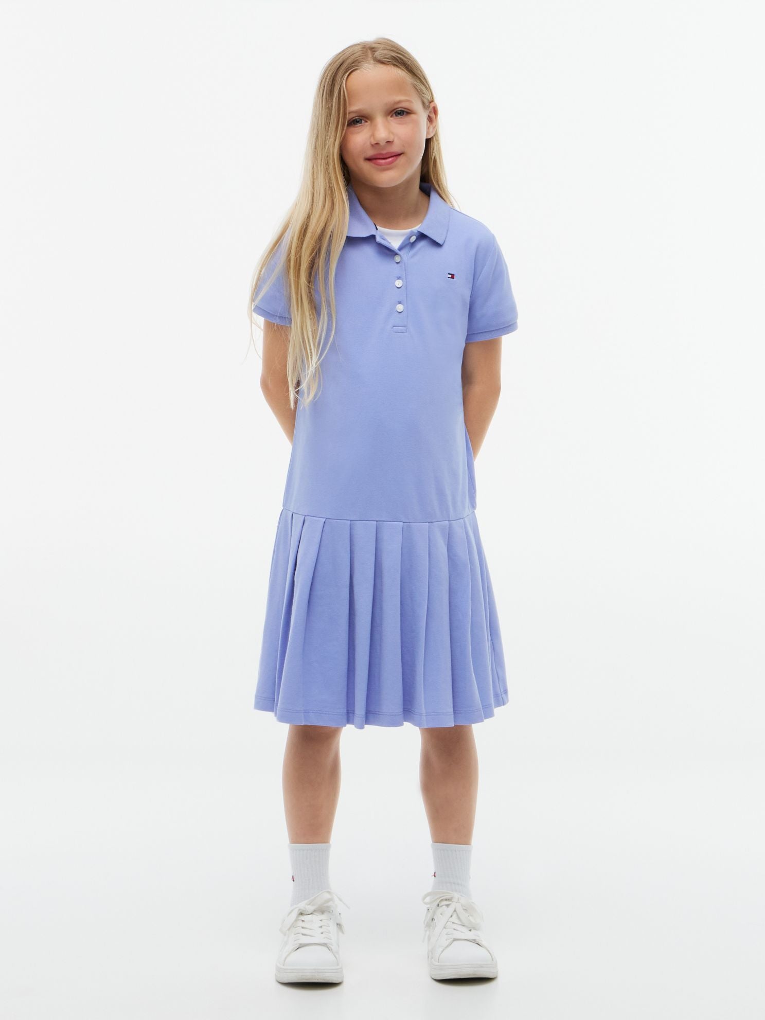 Tommy Hilfiger Kids' Pleated Stretch Polo Dress