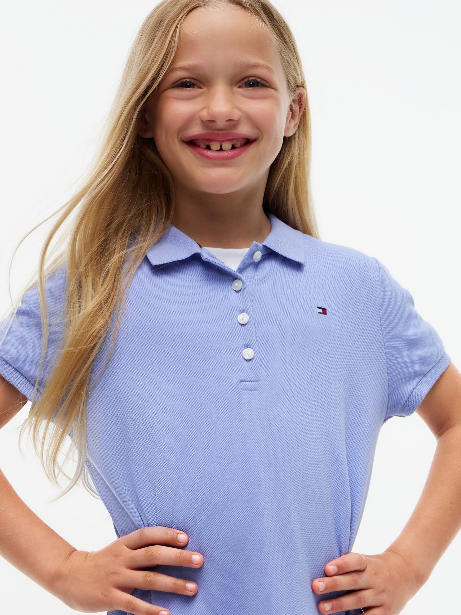Tommy Hilfiger Kids' Pleated Stretch Polo Dress