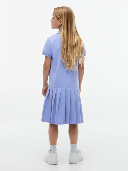 Tommy Hilfiger Kids' Pleated Stretch Polo Dress