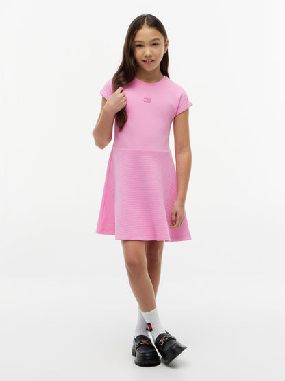 Tommy Hilfiger Kids' Tonal Flag Logo Skater Dress