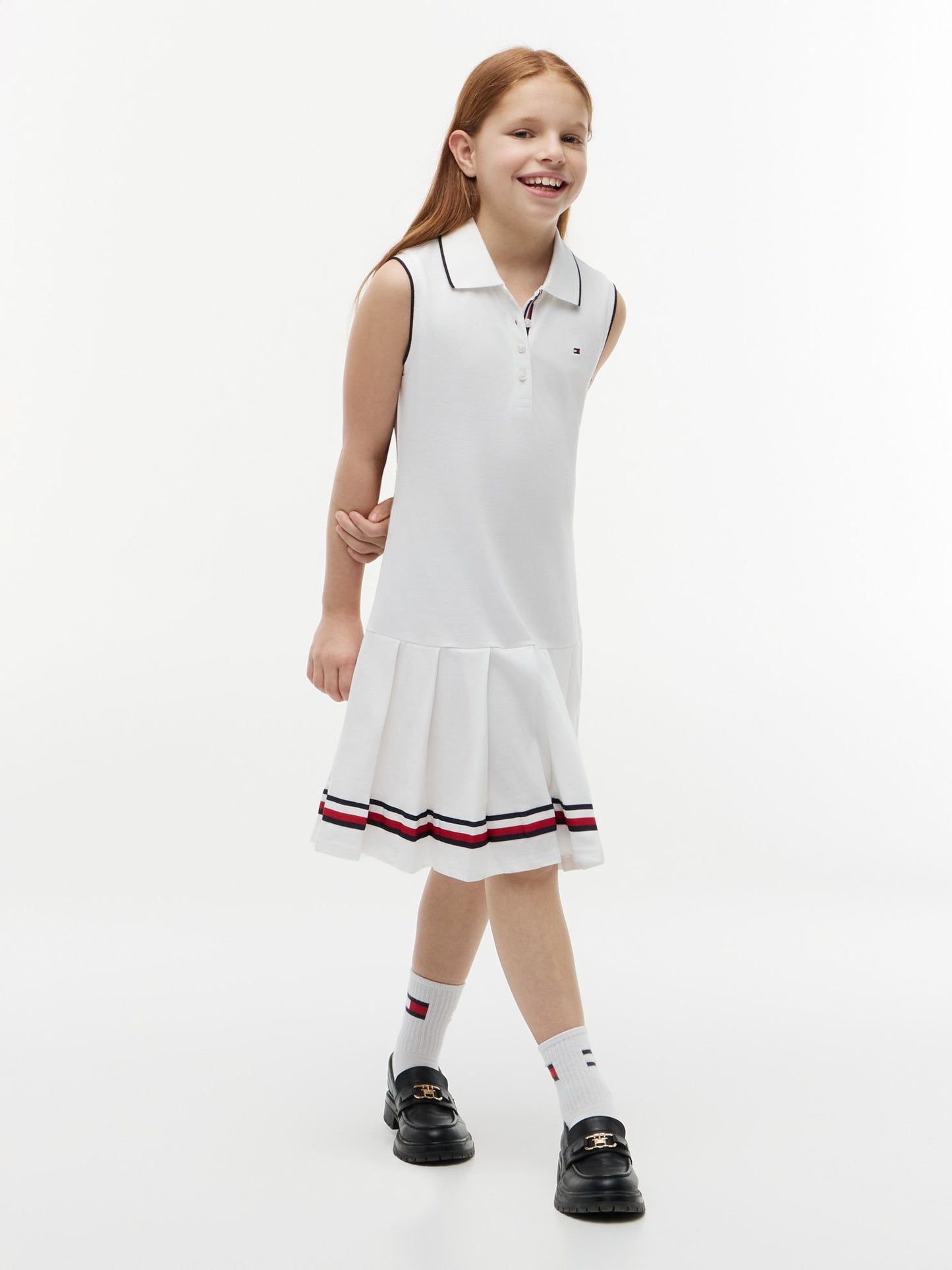 Tommy Hilfiger Kids' Sleeveless Pleated Polo Dress