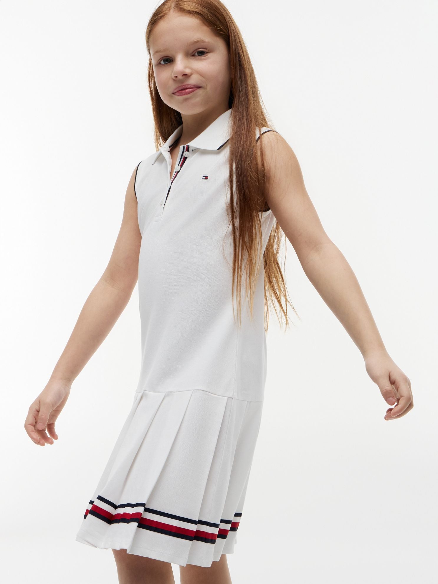 Tommy Hilfiger Kids' Sleeveless Pleated Polo Dress