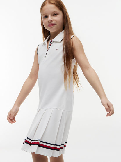 Tommy Hilfiger Kids' Sleeveless Pleated Polo Dress