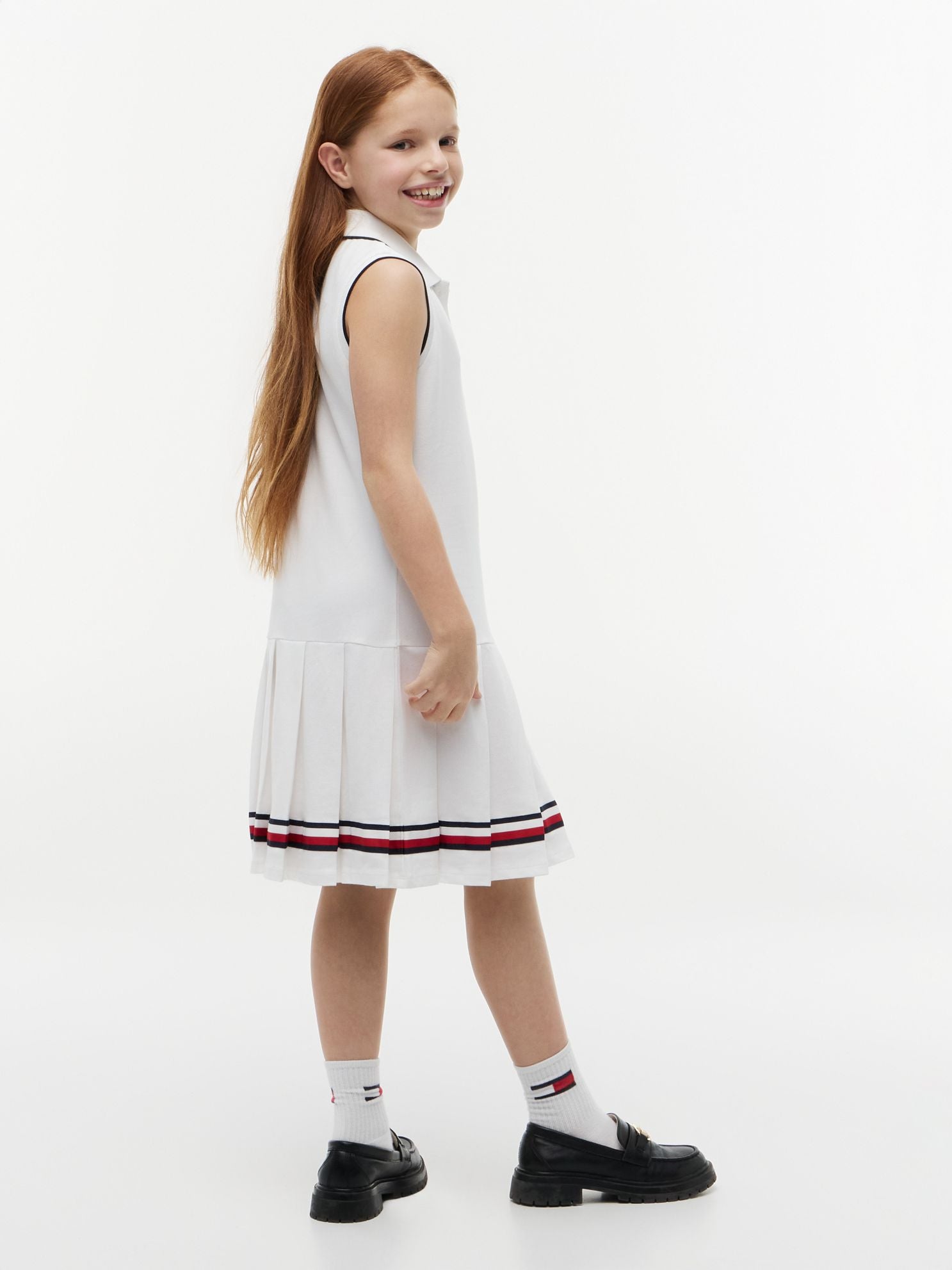 Tommy Hilfiger Kids' Sleeveless Pleated Polo Dress