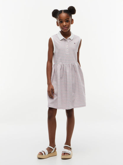 Tommy Hilfiger Kids' Striped Sleeveless Polo Dress