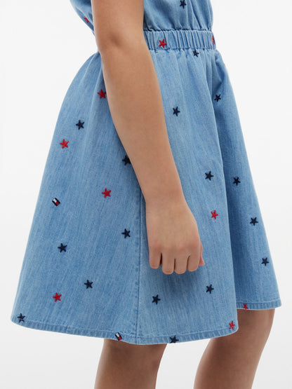 Tommy Hilfiger Kids' Allover Star Chambray Dress