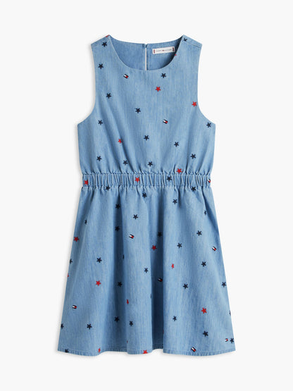Tommy Hilfiger Kids' Allover Star Chambray Dress