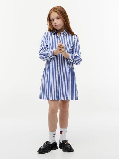 Tommy Hilfiger Kids' Striped Pleated Shirtdress
