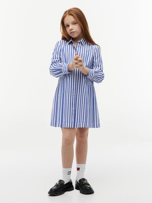 Tommy Hilfiger Kids' Striped Pleated Shirtdress