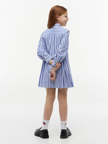 Tommy Hilfiger Kids' Striped Pleated Shirtdress