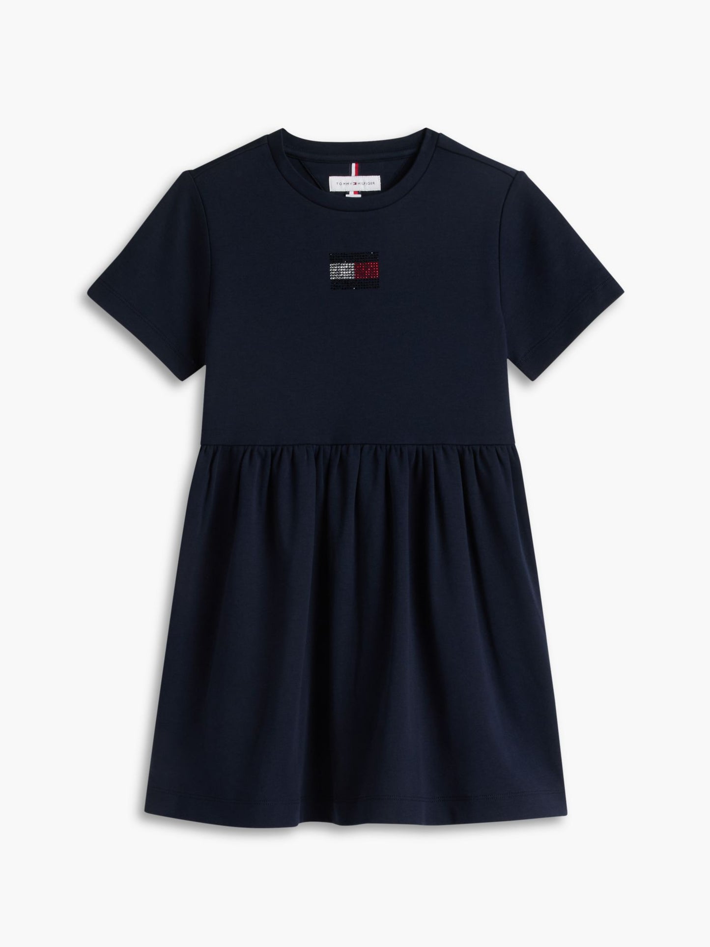 Tommy Hilfiger Kids' Rhinestone Flag Interlock Dress