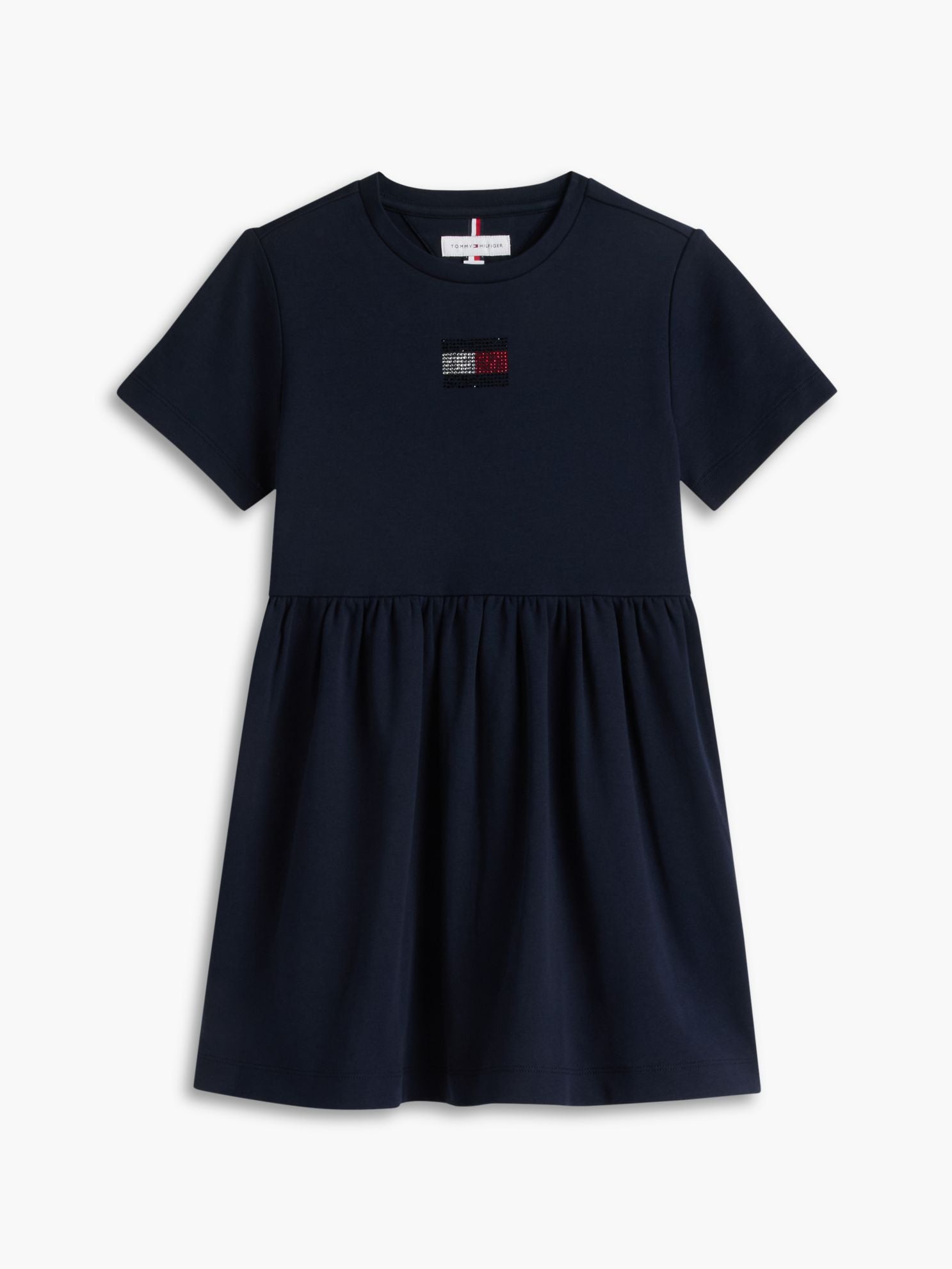 Tommy Hilfiger Kids' Rhinestone Flag Interlock Dress