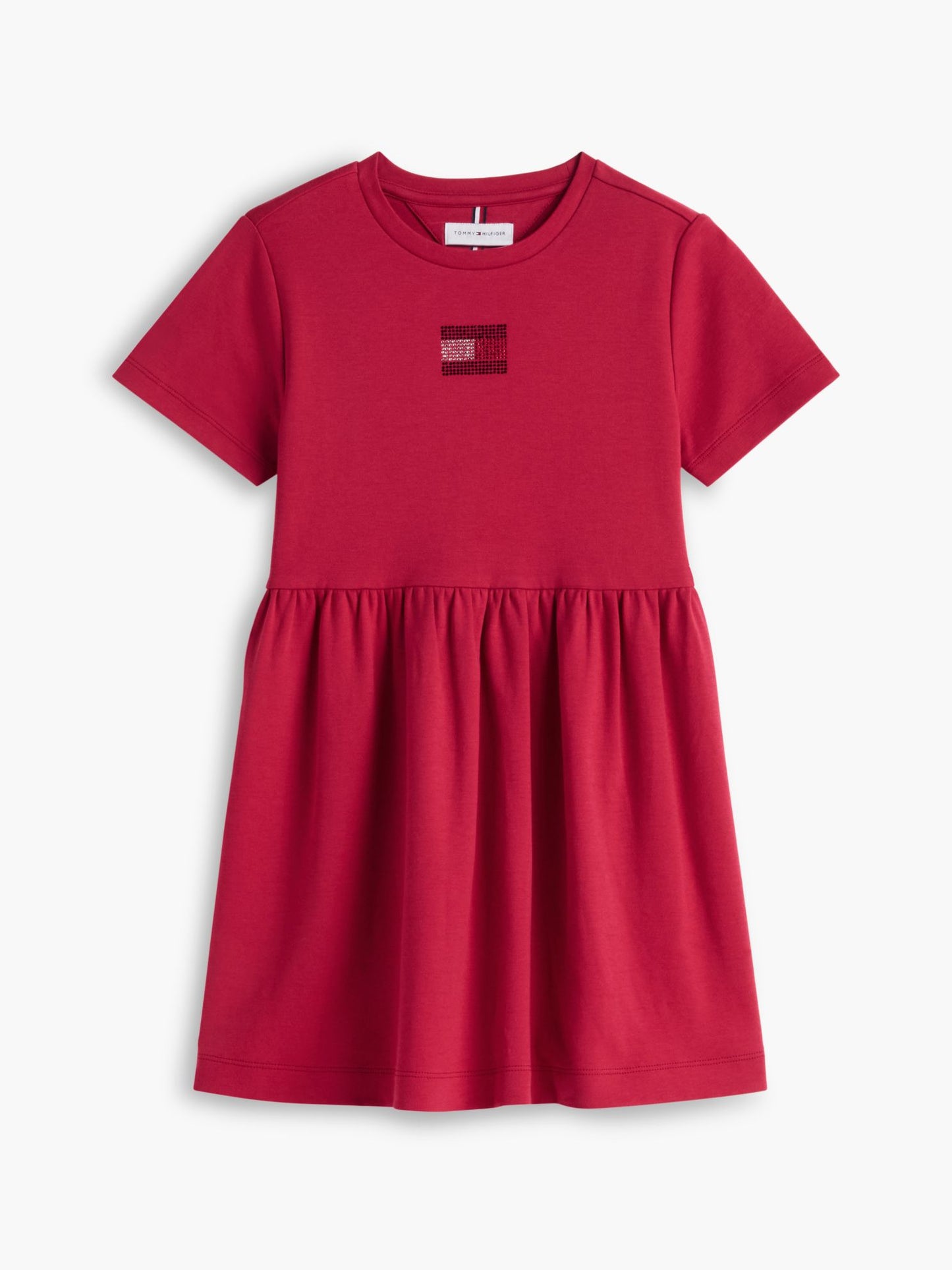 Tommy Hilfiger Kids' Rhinestone Flag Interlock Dress