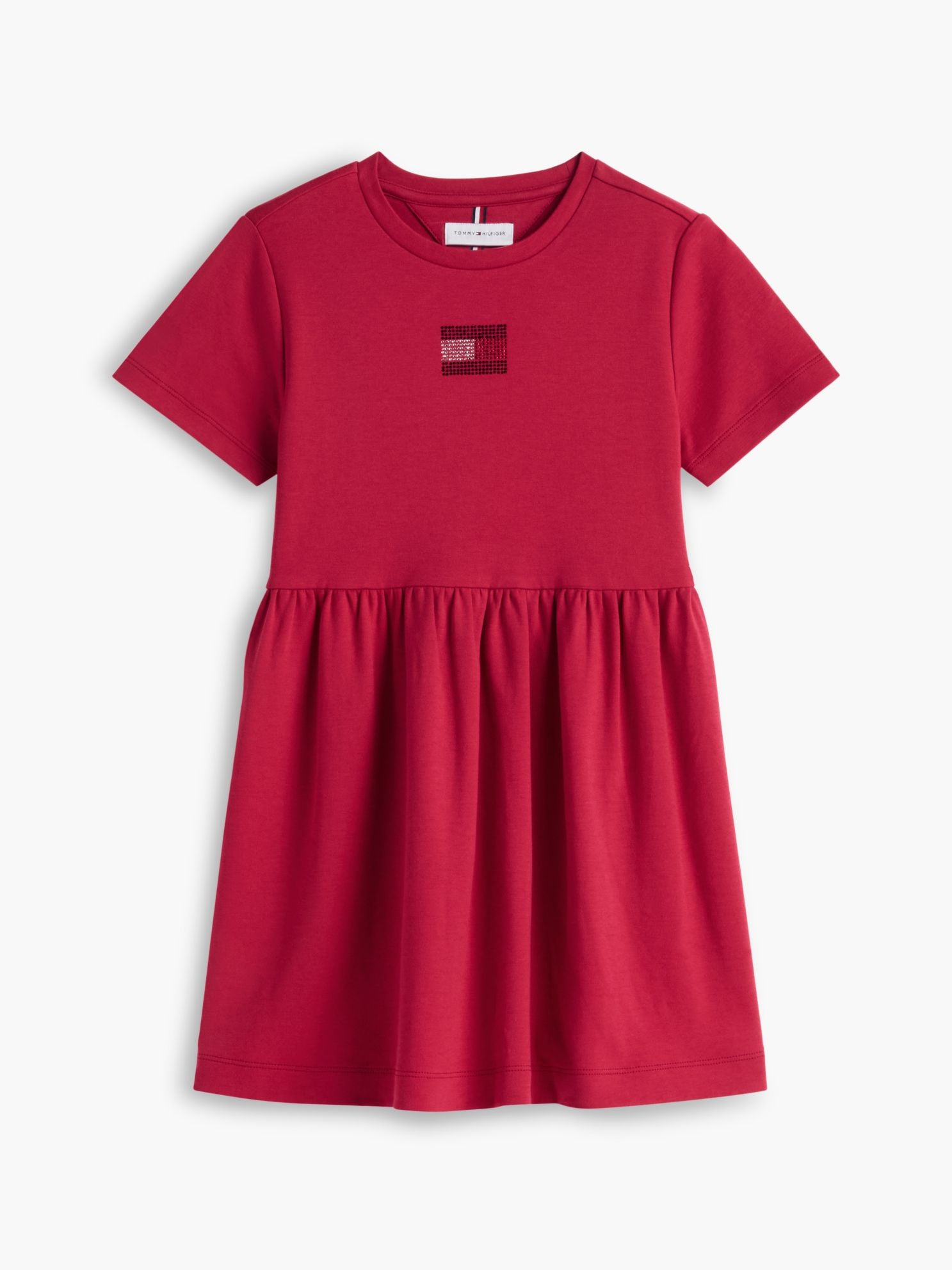 Tommy Hilfiger Kids' Rhinestone Flag Interlock Dress