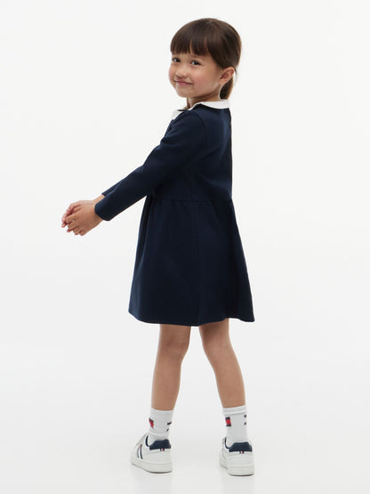 Tommy Hilfiger Kids' Stretchy Ribbed Fit and Flare Dress
