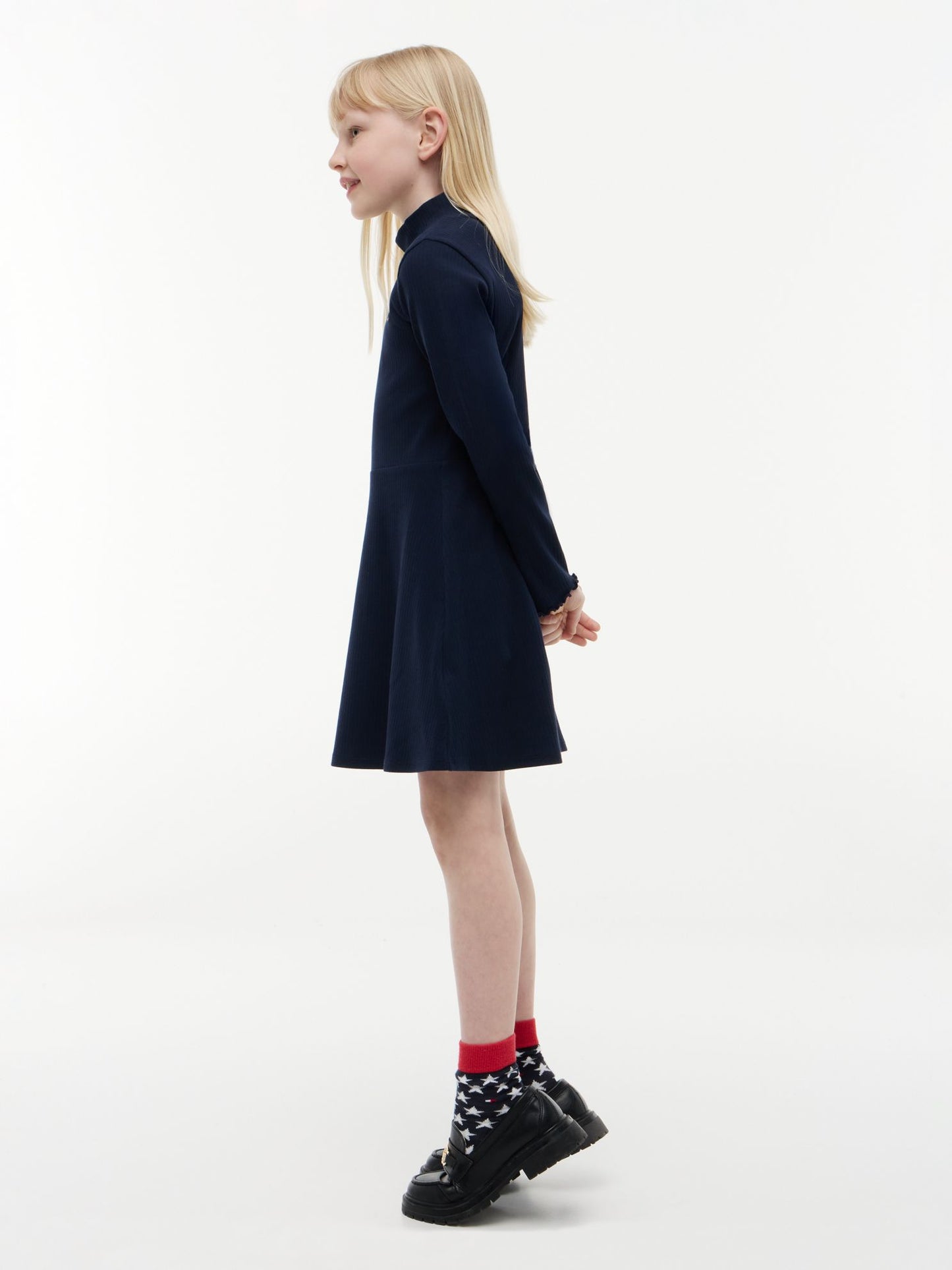Tommy Hilfiger Kids' Stretchy Mockneck Skater Dress