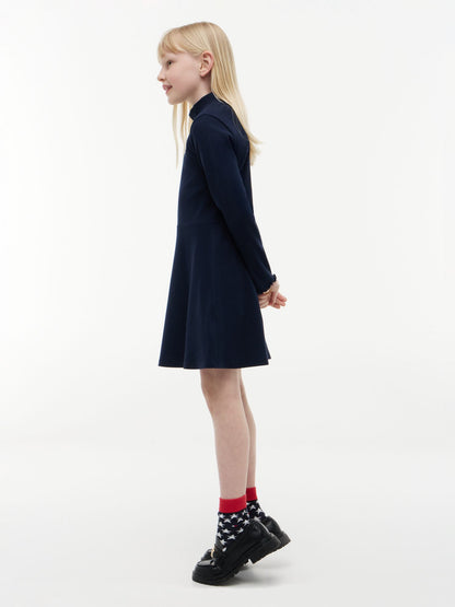 Tommy Hilfiger Kids' Stretchy Mockneck Skater Dress