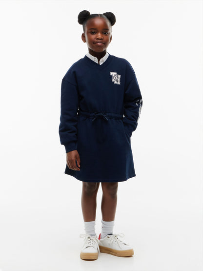 Tommy Hilfiger Kids' Monogram Logo Sweatshirt Dress