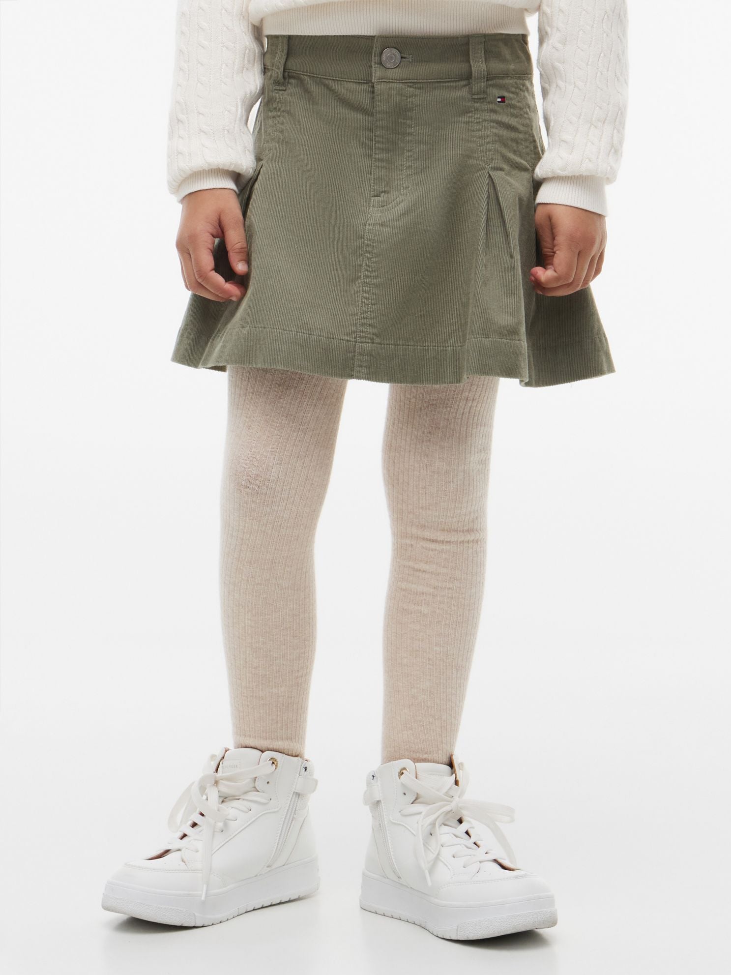 Tommy Hilfiger Kids' Pleated Corduroy Mini Skirt