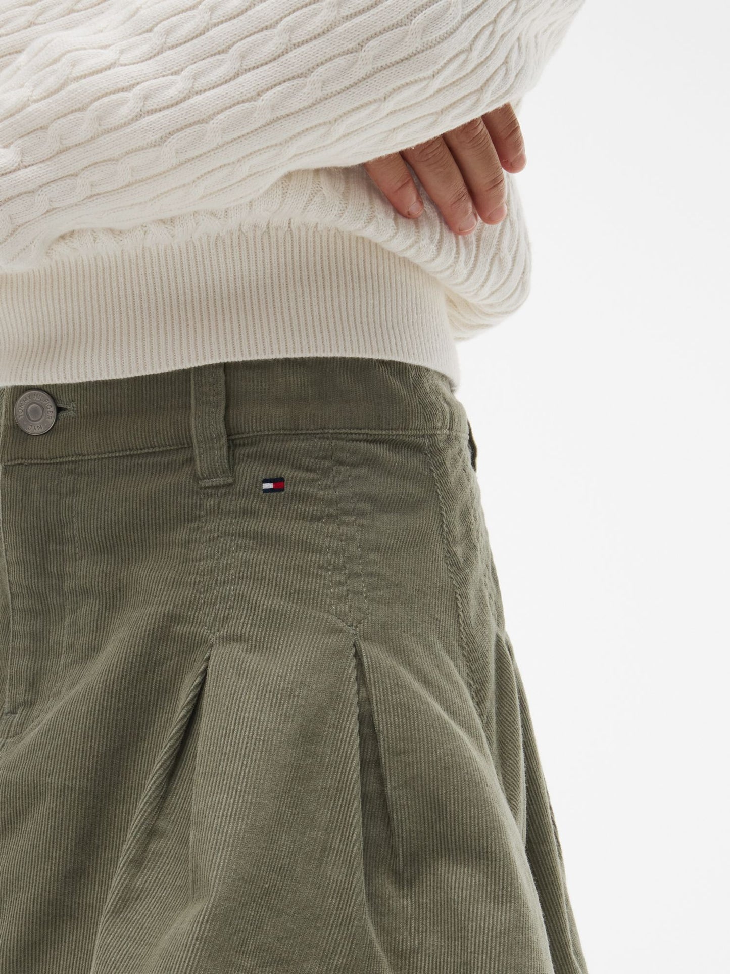 Tommy Hilfiger Kids' Pleated Corduroy Mini Skirt