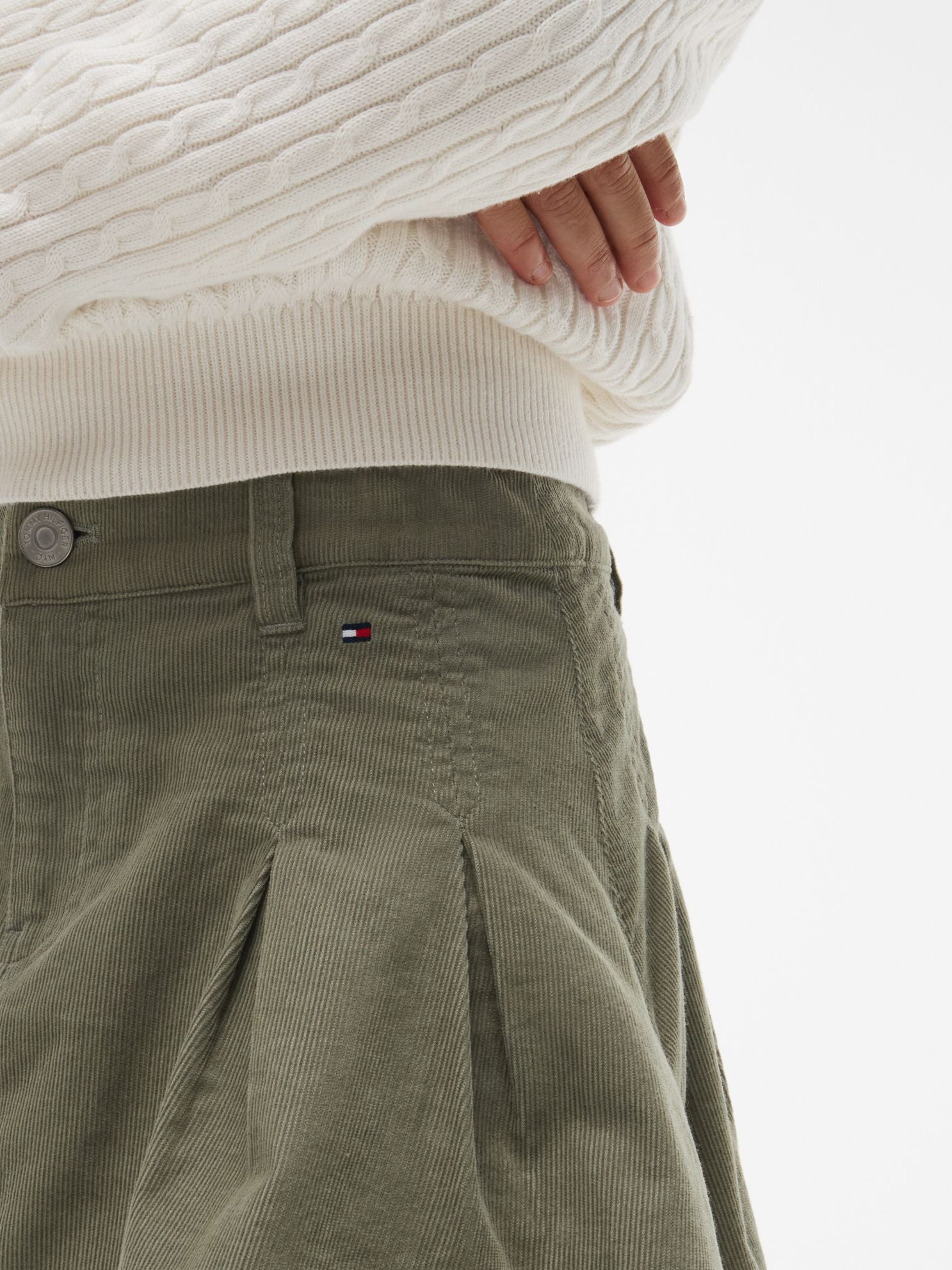 Tommy Hilfiger Kids' Pleated Corduroy Mini Skirt