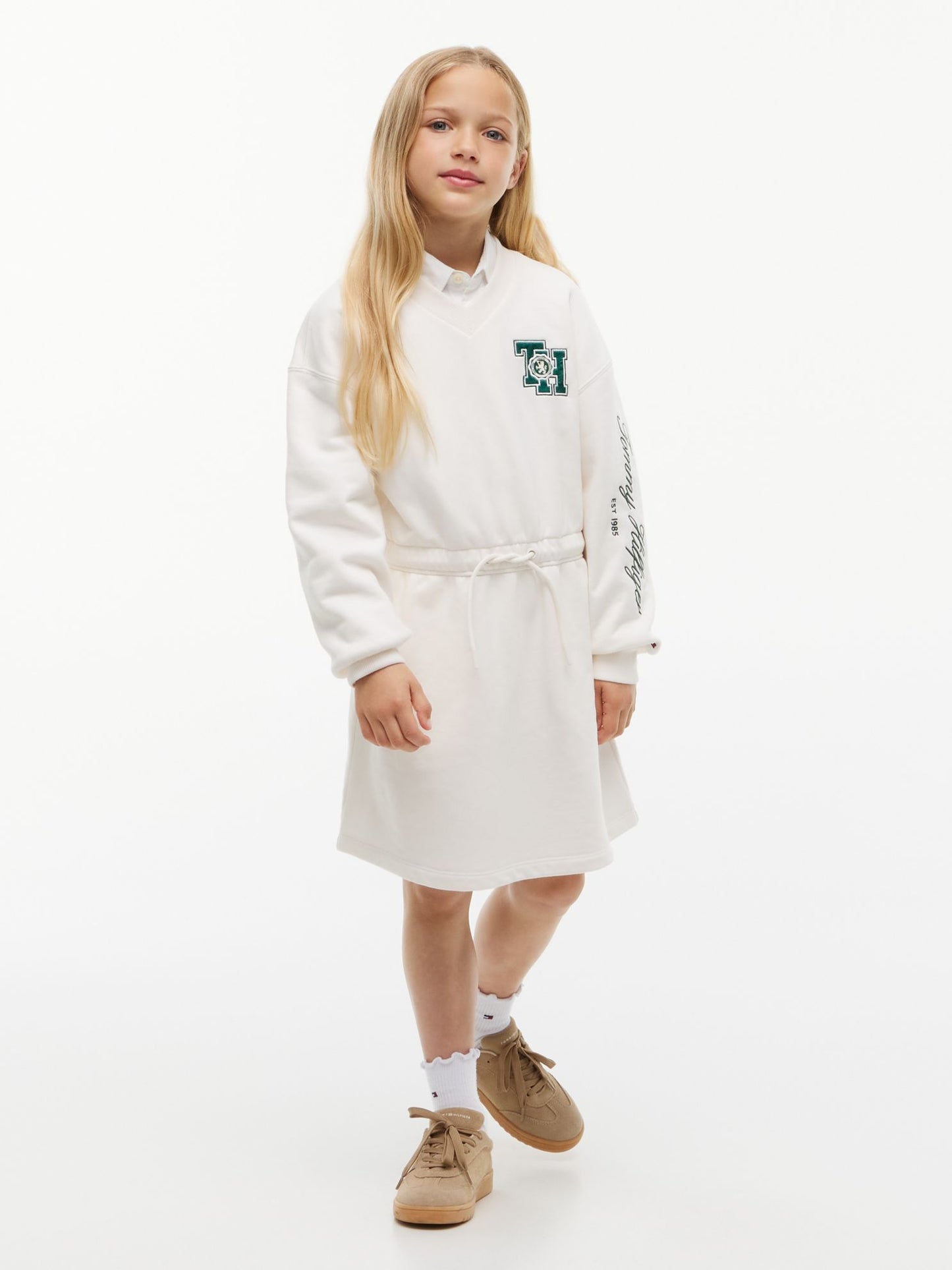 Tommy Hilfiger Kids' Monogram Logo Sweatshirt Dress