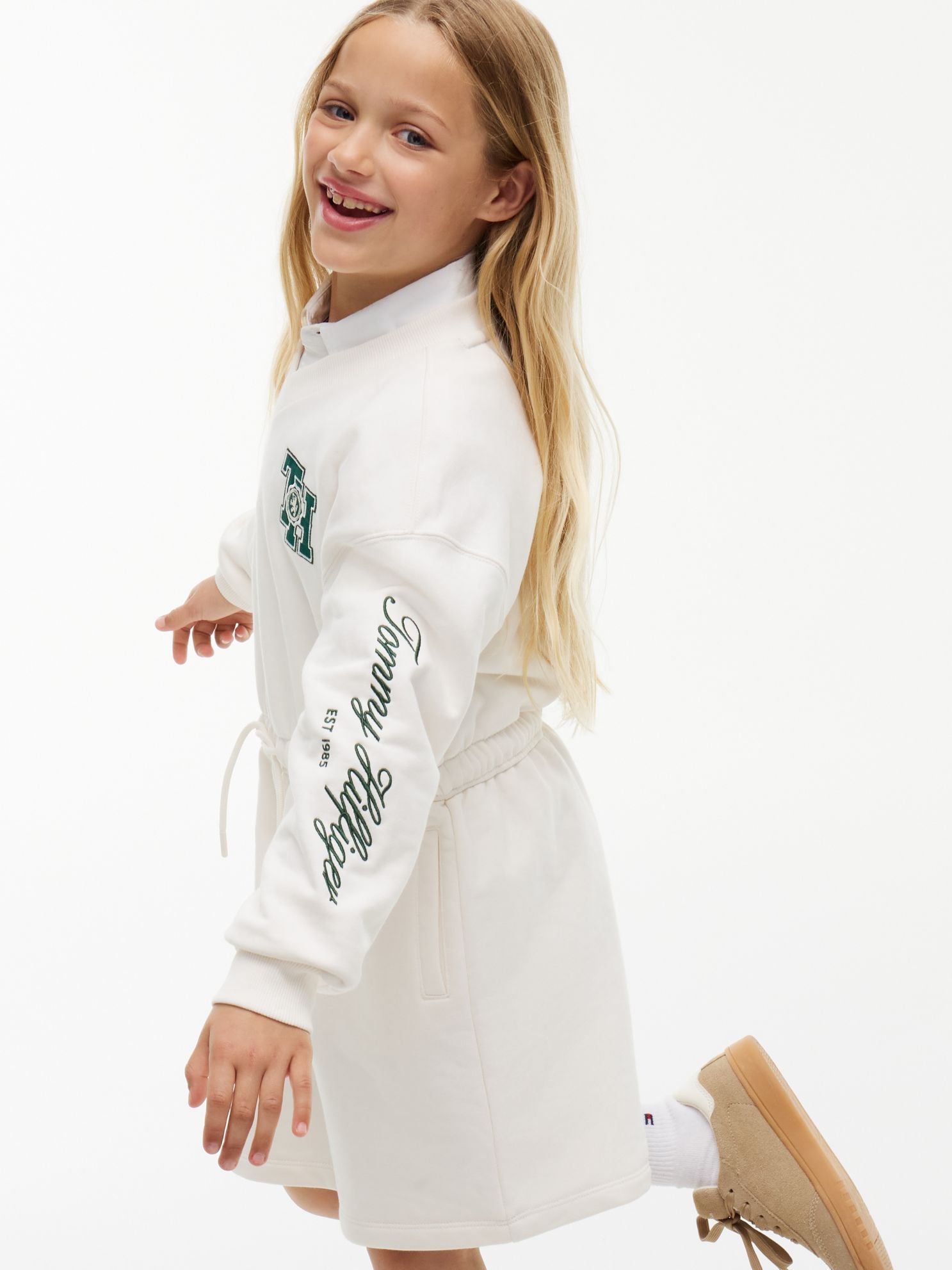 Tommy Hilfiger Kids' Monogram Logo Sweatshirt Dress