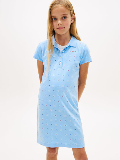 Tommy Hilfiger Kids' Allover Floral Print Polo Dress