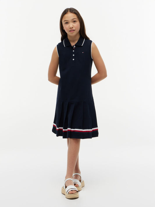 Tommy Hilfiger Kids' Sleeveless Pleated Polo Dress