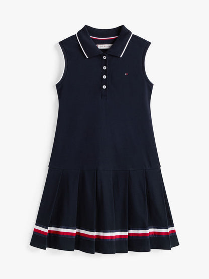 Tommy Hilfiger Kids' Sleeveless Pleated Polo Dress