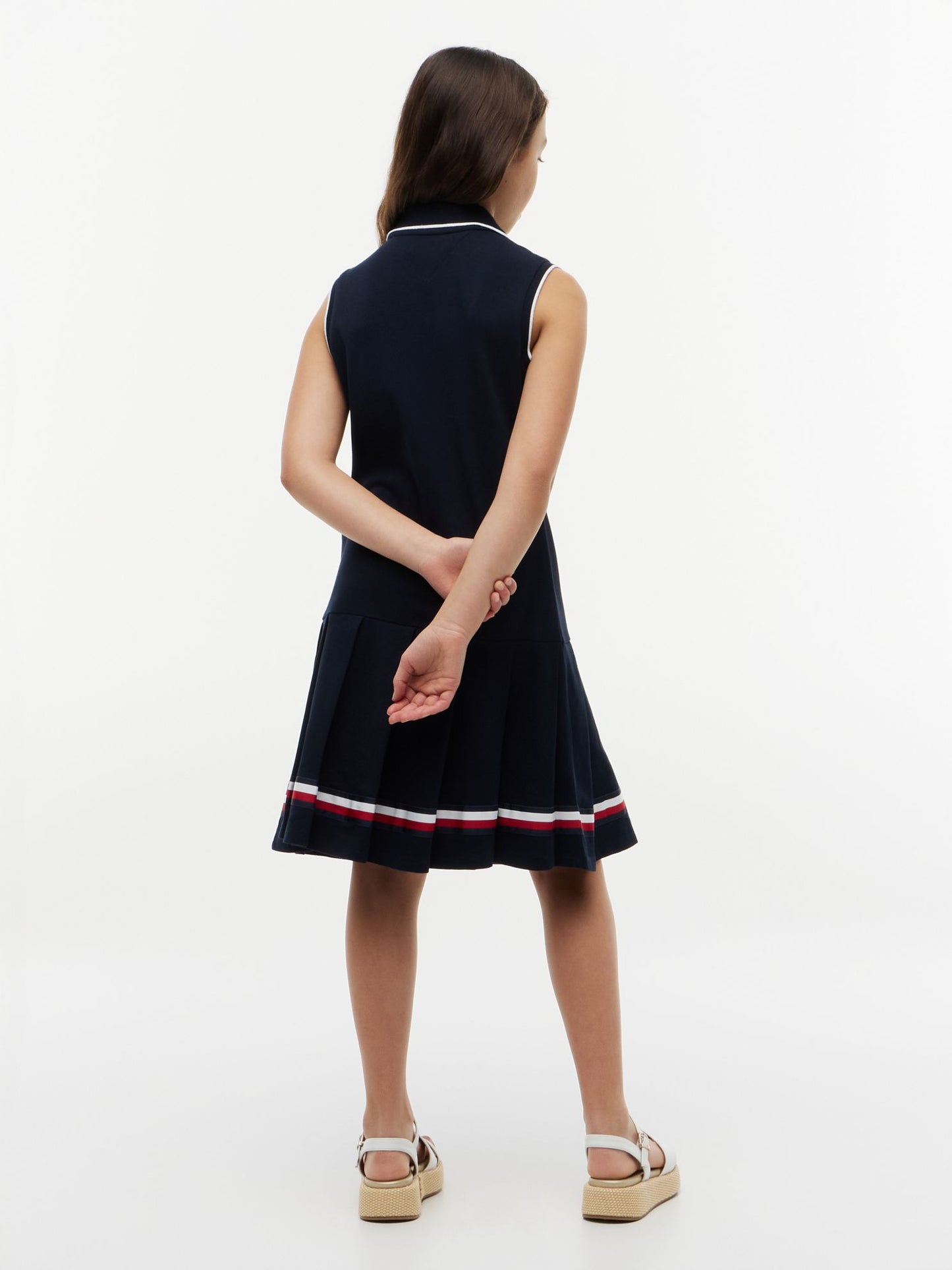 Tommy Hilfiger Kids' Sleeveless Pleated Polo Dress