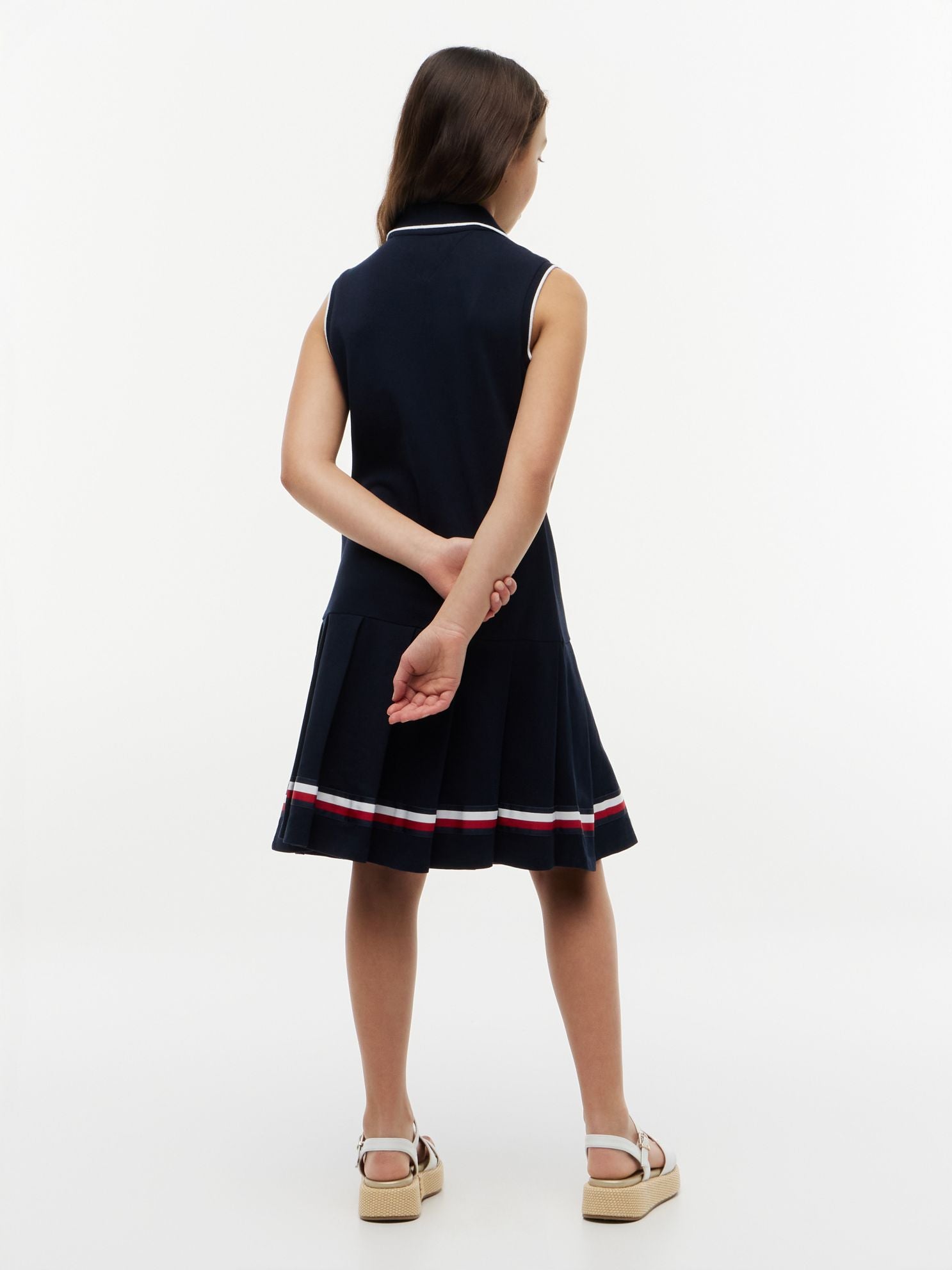Tommy Hilfiger Kids' Sleeveless Pleated Polo Dress
