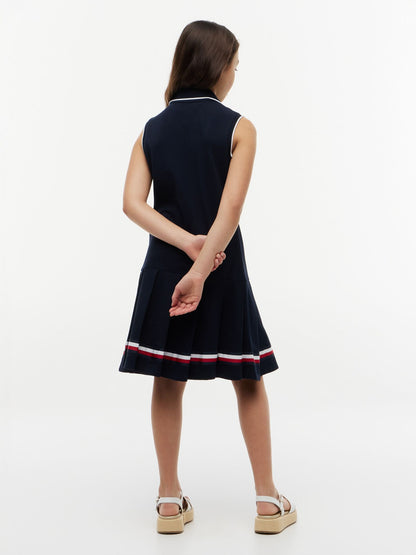 Tommy Hilfiger Kids' Sleeveless Pleated Polo Dress