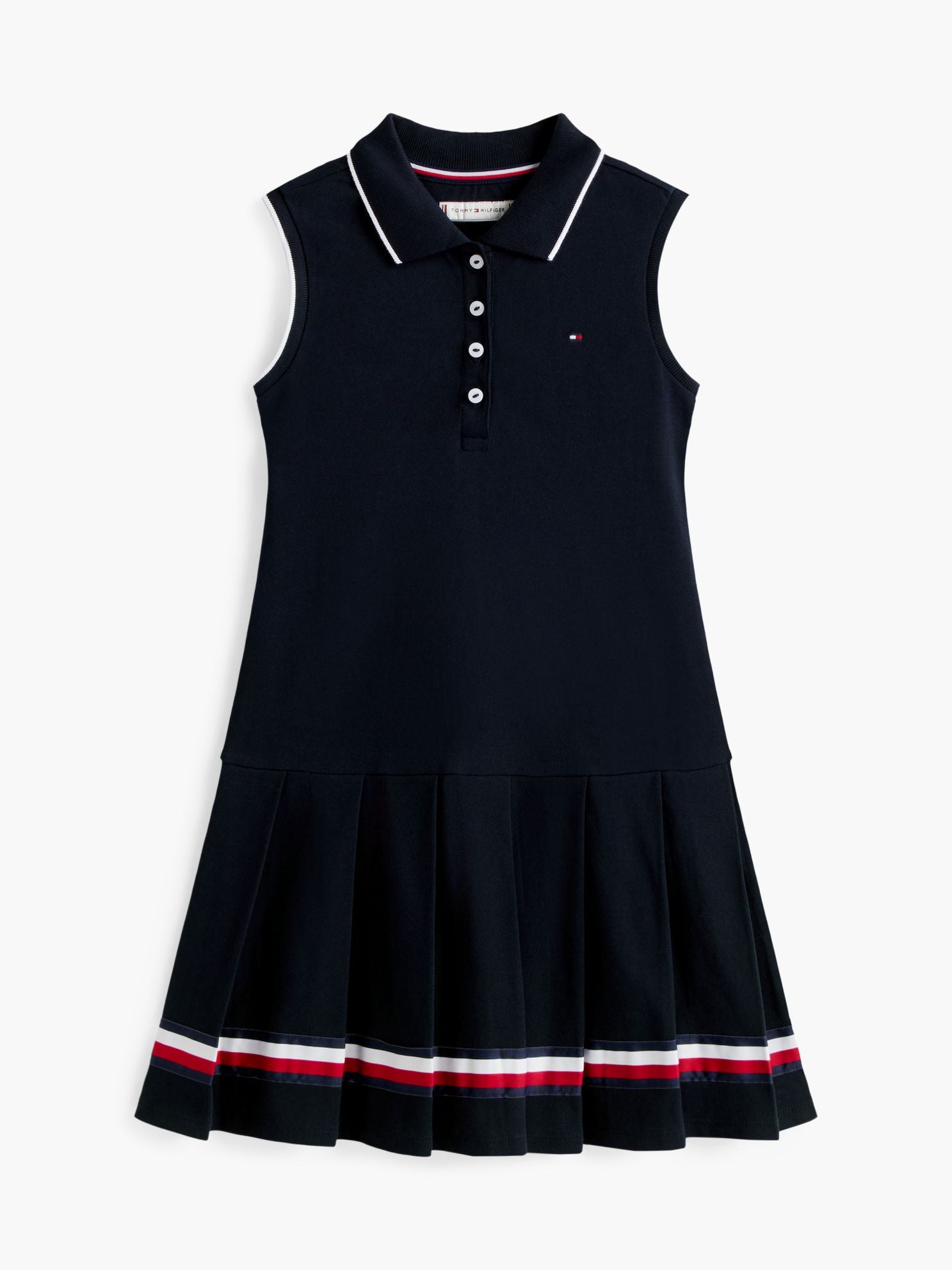 Tommy Hilfiger Kids' Sleeveless Pleated Polo Dress