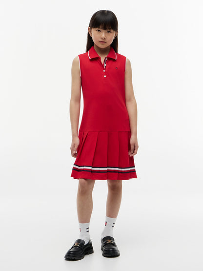 Tommy Hilfiger Kids' Sleeveless Pleated Polo Dress