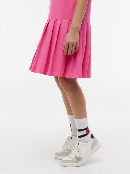 Tommy Hilfiger Kids' Pleated Stretch Polo Dress