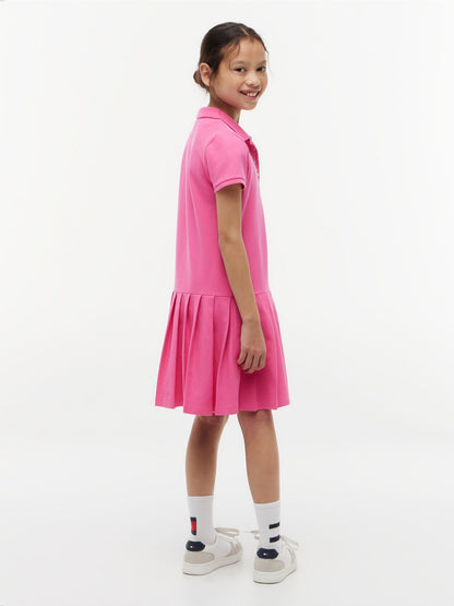 Tommy Hilfiger Kids' Pleated Stretch Polo Dress