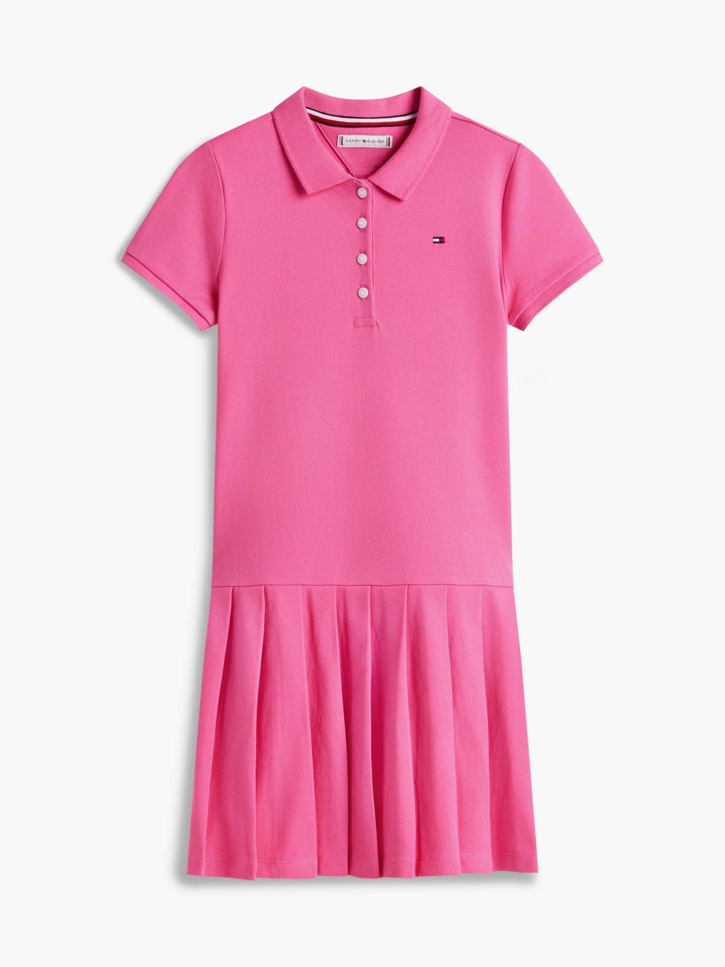 Tommy Hilfiger Kids' Pleated Stretch Polo Dress