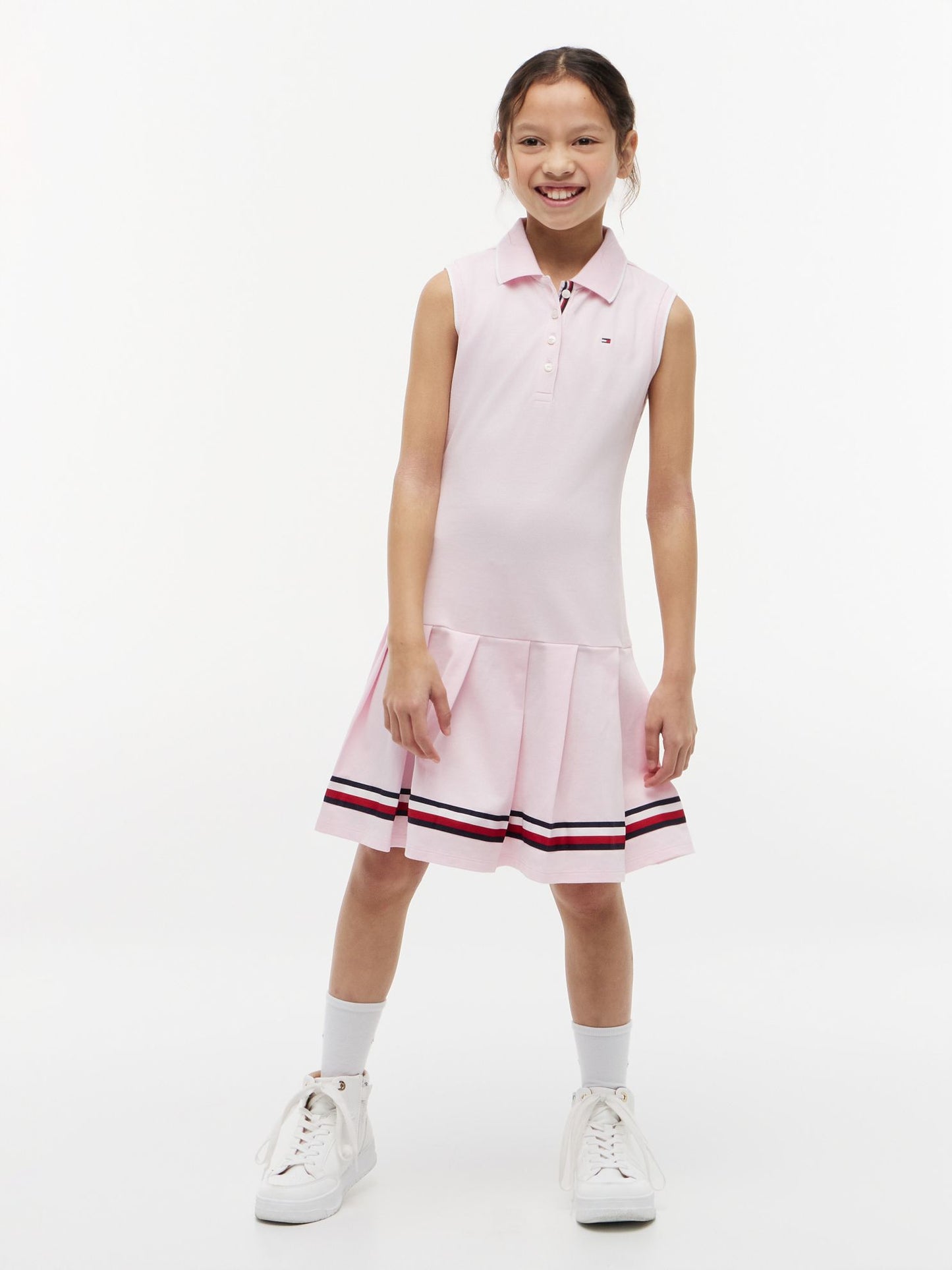 Tommy Hilfiger Kids' Sleeveless Pleated Polo Dress