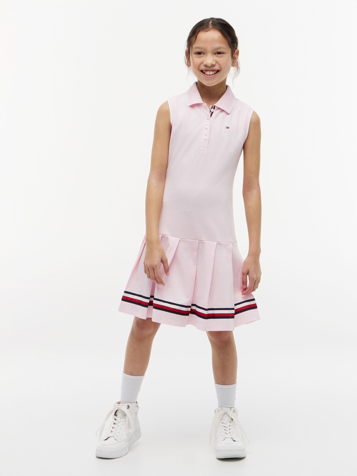 Tommy Hilfiger Kids' Sleeveless Pleated Polo Dress