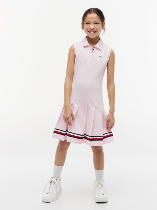 Tommy Hilfiger Kids' Sleeveless Pleated Polo Dress