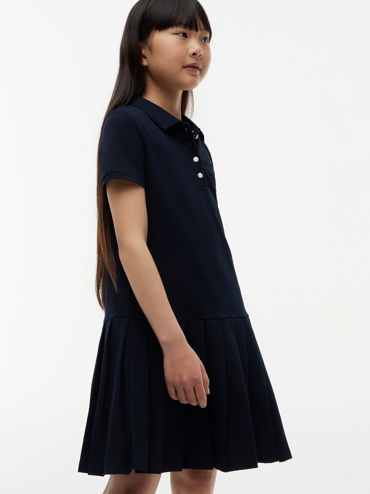 Tommy Hilfiger Kids' Pleated Stretch Polo Dress