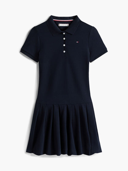 Tommy Hilfiger Kids' Pleated Stretch Polo Dress