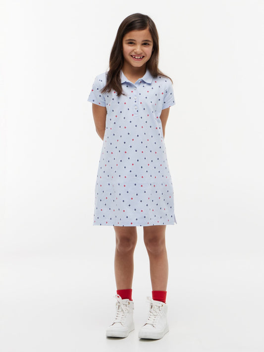 Tommy Hilfiger Kids' Allover Floral Print Polo Dress