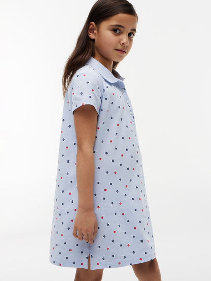 Tommy Hilfiger Kids' Allover Floral Print Polo Dress